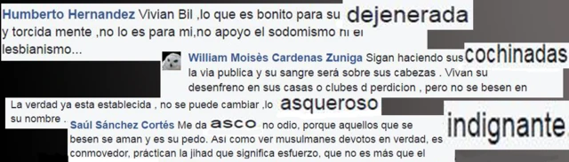 Algunas reacciones en Facebook