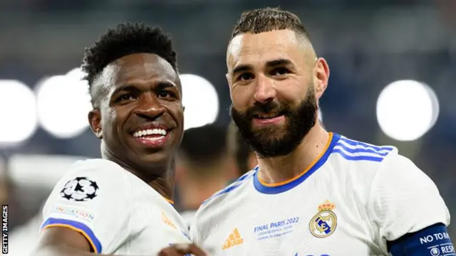 Vinicius Junior and Karim Benzema