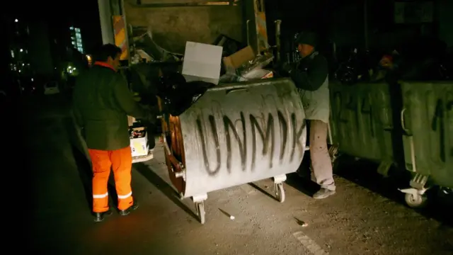 Kontejner sa natpisom UNMIK, Priština