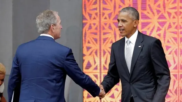اوباما و بوش