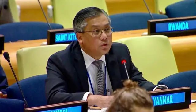 ကုလသမဂ္ဂအစည်းအဝေးပွဲတစ်ခုမှာ မြင်တွေ့ရတဲ့ ဦးကျော်မိုးထွန်း 