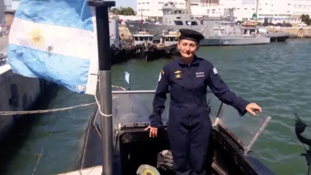 Eliana Krawczyk a bordo de un buque.