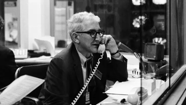 El ejecutivo televisivo estadounidense Reuven Frank, de la NBC