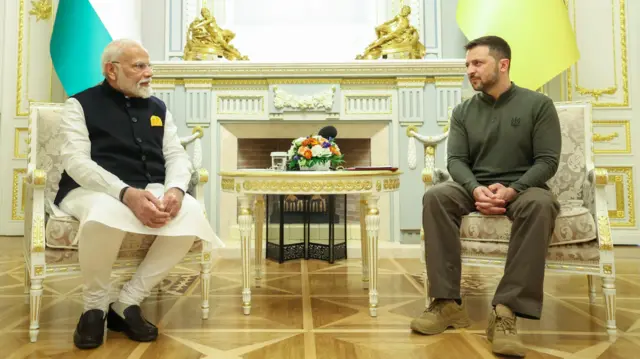 జెలియన్‌స్కీతో మోదీ సమావేశం