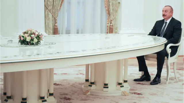 Ильхам Алиев на встрече с Владимиром Путиным