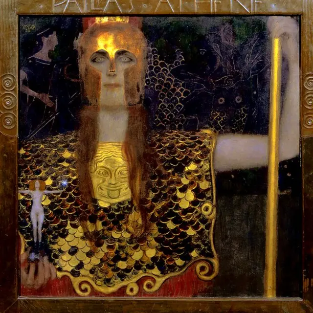 Palas Atenea pintada por Gustav Klimt