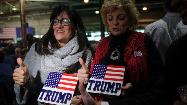 Mujeres de Pensilvania muestran su apoyo a Trump.