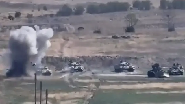 Imagen de un video difundido por el Ministerio de Defensa de Armenia
