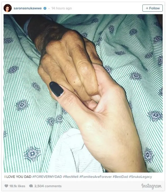 Imagen de Tamina Snuka en Instagram