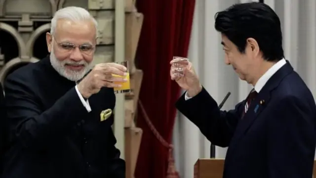 نریندر مودی اور شنزو ابے