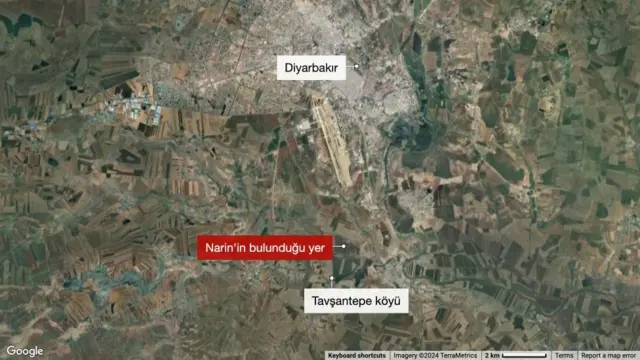 Narin’in bulunduğu Eğertutmaz deresi yatağı, Tavşantepe köyünden 1,5 kilometre uzakta