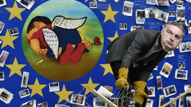 Protesta contra el tratamiento de los migrantes por parte de la unión Europea.