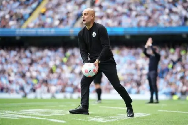 First half end 1-0 against Man City