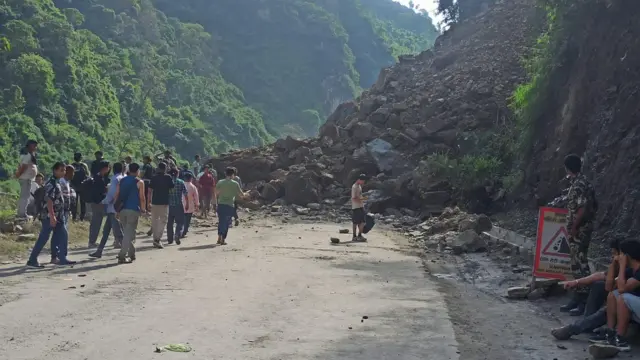 धादिङको जवाङ खोला क्षेत्रको पहिरो