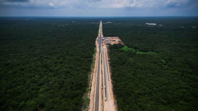 Trazado del tren por la selva