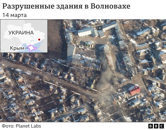 Спутниковый снимок Волновахи