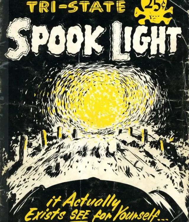 Ilustração mostra uma luz brilhante em uma estrada