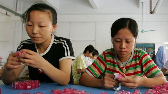 中国工厂女工