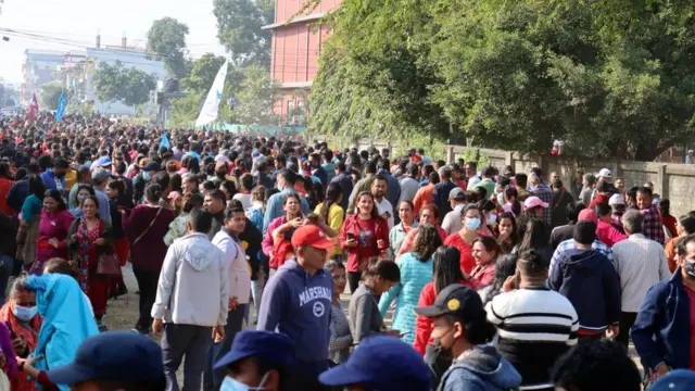 रवि लामिछानेको विजय र्‍यालीमा सहभागीहरू