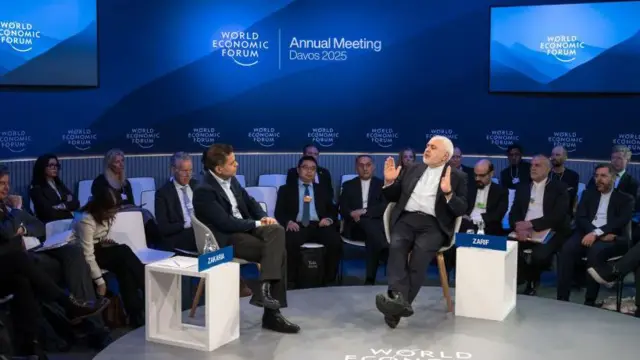 مصاحبه محمدجواد ظریف با فرید زکریا در داووس ۲۰۲۵