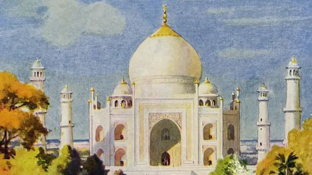 ব্রিটিশ শিল্পী ফ্র্যাঙ্ক ডিনের আঁকা ছবিতে তাজমহল