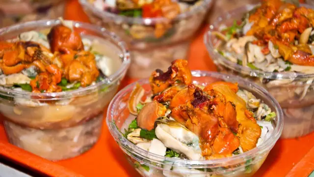 Piure dapat digunakan dalam hidangan makanan laut seperti ceviche.