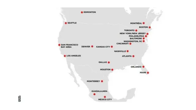 23 thành phố thuộc ba nước Canada, Mỹ và Mexico sẽ tổ chức World Cup 2026