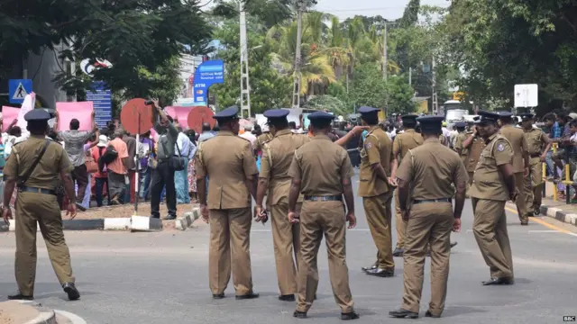 වවුනියාවේ විරෝධතා ව්‍යාපාරයට පොලිස් ආරක්ෂාව