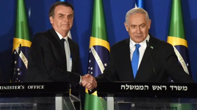 Jair Bolsonaro e Benjamin Netanyahu