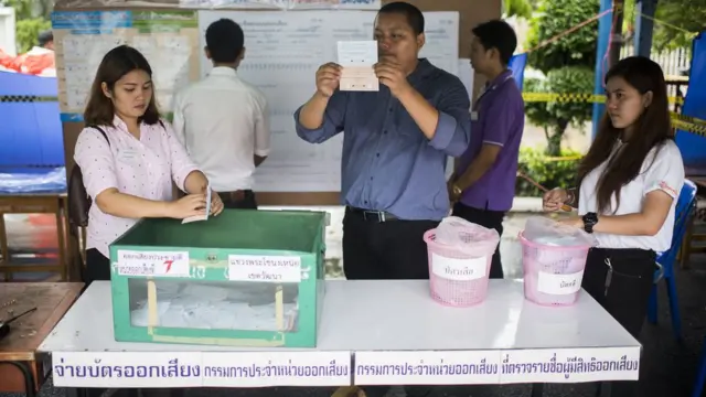 ประชาชนไปออกเสียงประชามติรับร่างรัฐธรรมนูญเมื่อวันที่ 7 สิงหาคม 2559