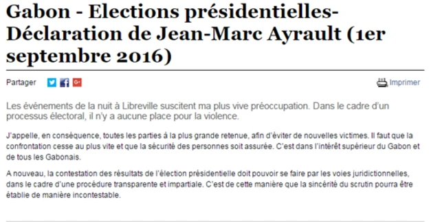 Jean-Marc Ayrault, le ministre des Affaires étrangères appelle à cesser la confrontation "au plus vite".