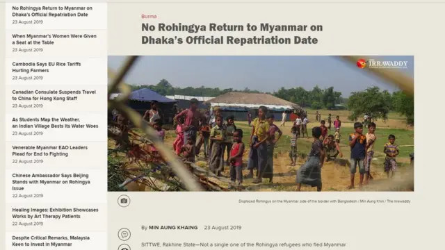 দ্য ইরাবতী, রোহিঙ্গা, মিয়ানমার, সংবাদপত্র,