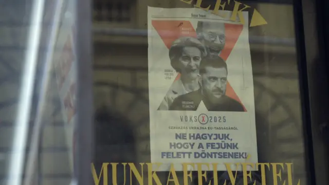 Портреты украинского президента в венгерской предвыборной кампании