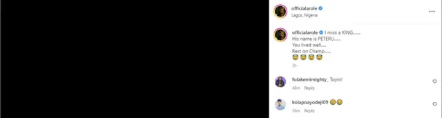 Reaction to Peteru death