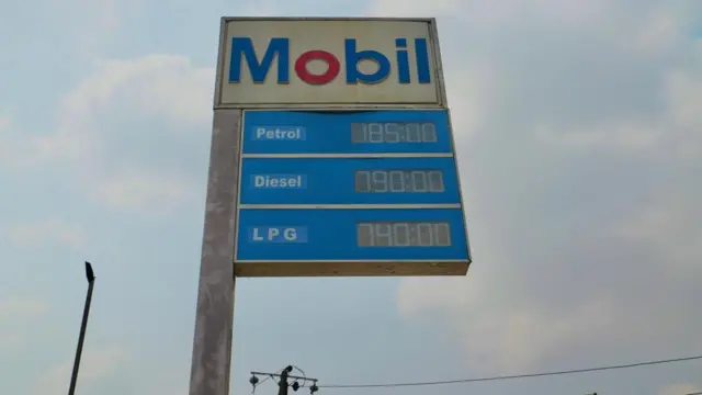 Fuel station price banner