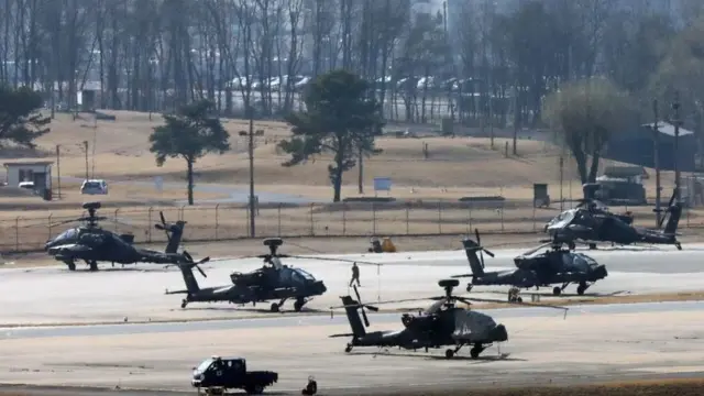 지난 3월 열린 전반기 한미 연합 지휘소 연습(CCPT)은 컴퓨터 시뮬레이션 방식의 도상훈련(CPX)으로진행됐다. 당시 경기도 평택 캠프 험프리스에 계류중인 미군 헬기