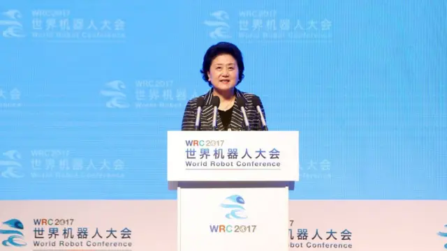 刘延东参加机器人大会