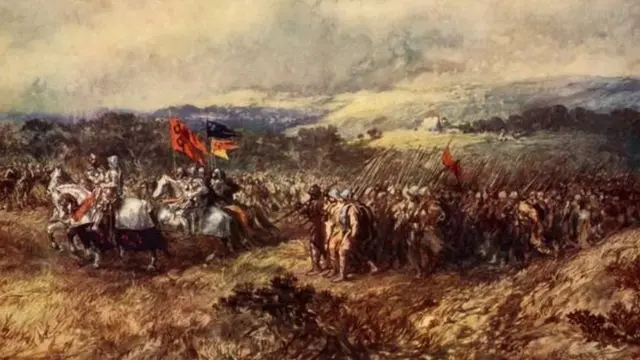 رسم يوضح عودة جيوش إيفان إلى موسكو بعد غزو قازان