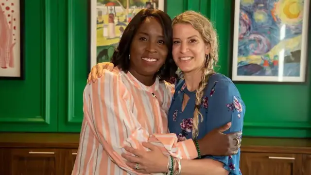 Tia Wimbush, left, and Susan Ellis, two months after they each donated a kidney to the other's husband. (FACEBOOK/Children's Healthcare of Atlanta)