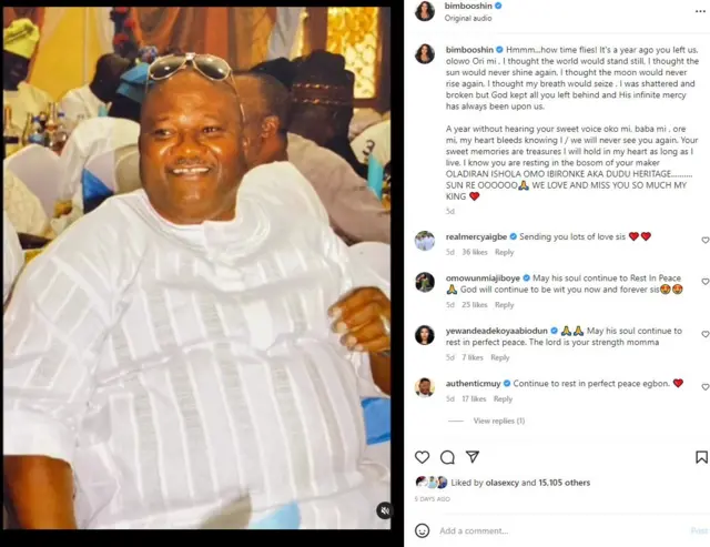 Aworan fidio idaro ati ọrọ ti Bimbo Oshin sọ, bi ọkọ rẹ se pe ọdun kan to ku