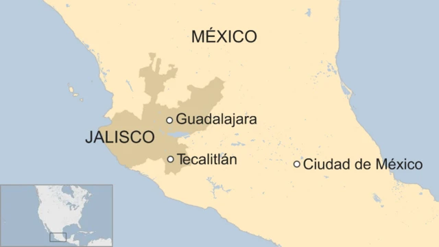 Un mapa de Jalisco