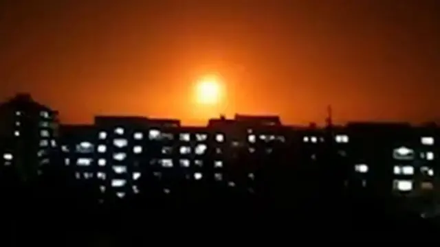 Suriye Devlet Televizyonu'nda yayımlanan bir görüntü