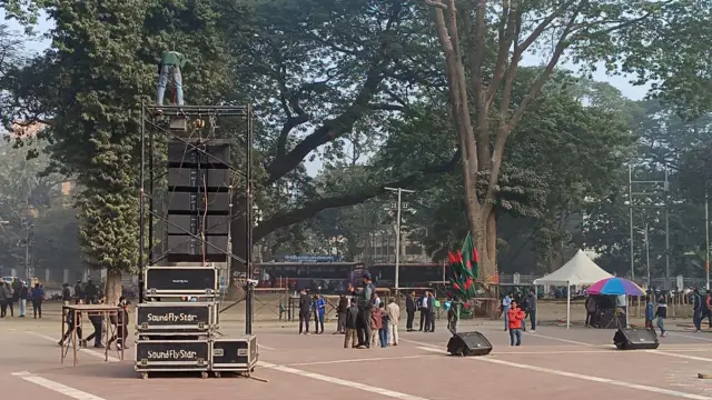 শহীদ মিনারে 'মার্চ ফর ইউনিটি'র প্রস্তুতি চলছে