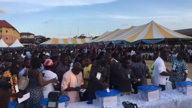 Dr. Dawari George as im dey vote for di primaries