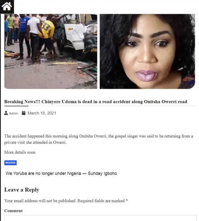 Ihe onyonyo akụkọ ụgha a