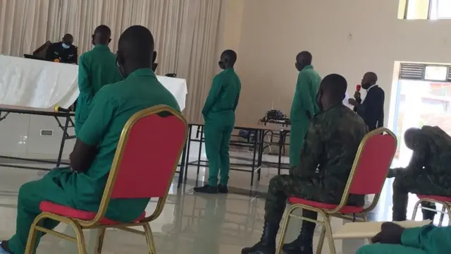 Abaregwa kuba muri RNC bari mu cyumba cy'urukiko ku wa mbere ku itariki ya 7/12/2020