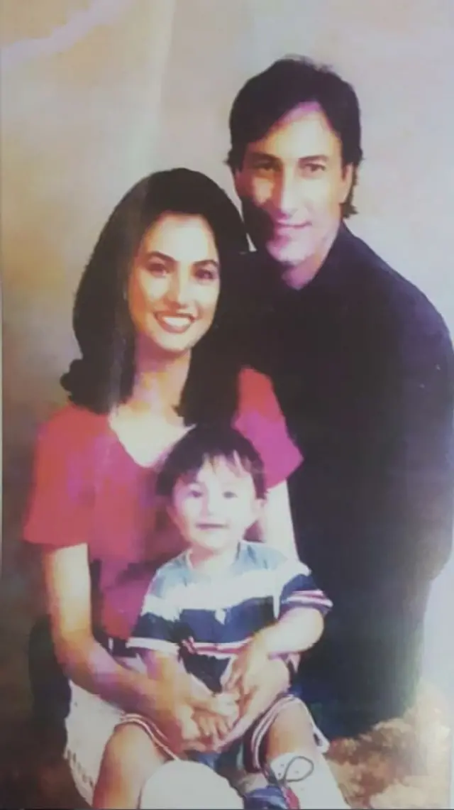 रेहाम ख़ान अपने पहले पति एजाज़ रहमान और बेटे के साथ