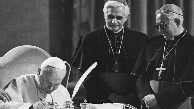 João Paulo 2º e o cardeal Ratzinger