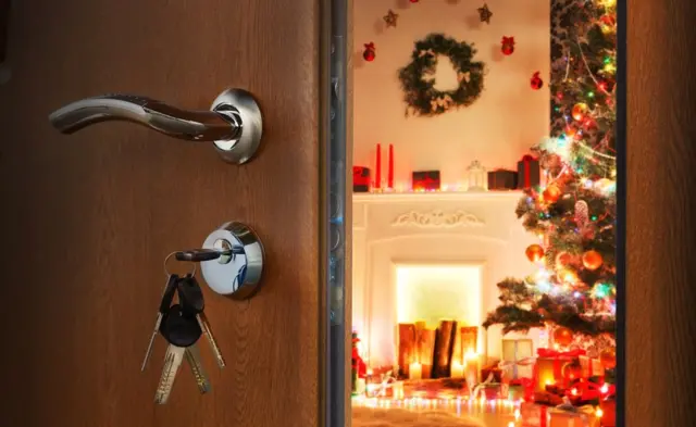 дверь и елка