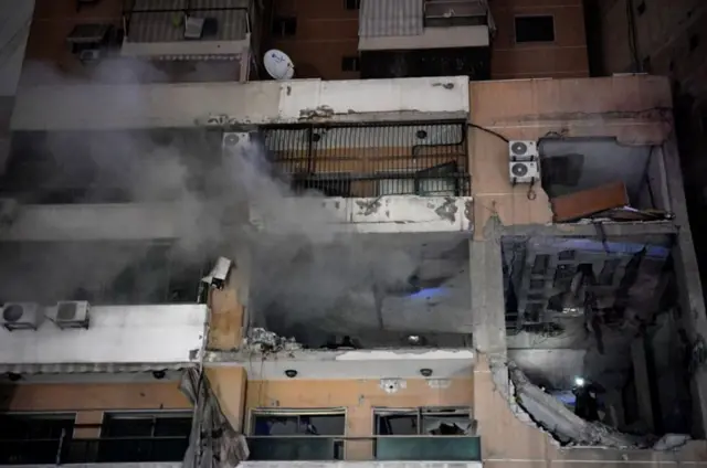 Le bâtiment dans lequel sont morts les membres du Hamas est situé au sud de Beyrouth, la capitale libanaise.